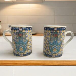 JEWISH EXPRESSIONS HAMSA HAND REUVEN MASEL ZIPORA 10oz.
COFFEE MUG TEA CUP set 2